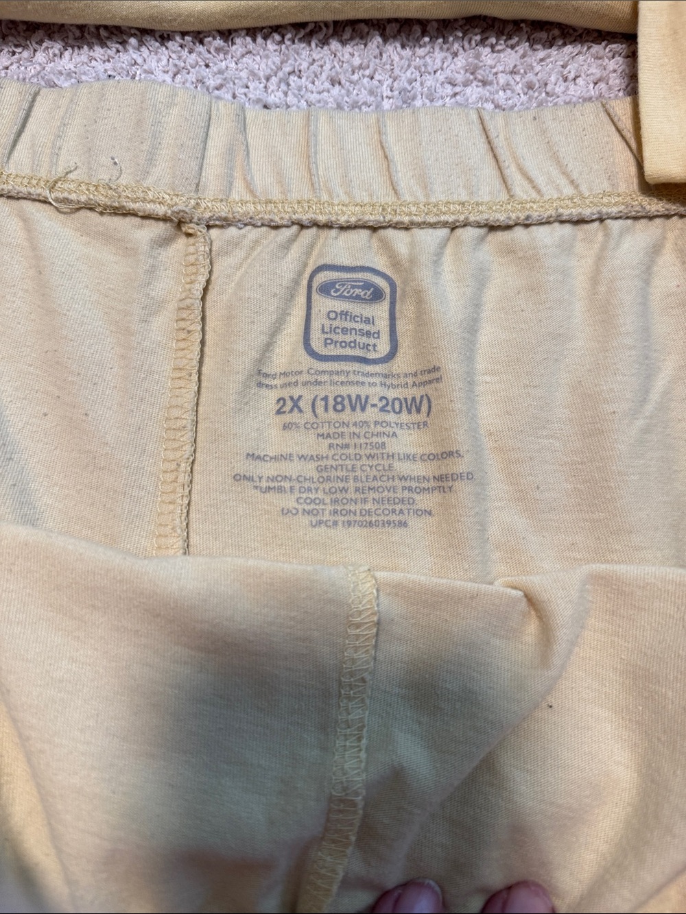Ford Yellow Tee with Orange Trim Walmart pajamas women bronco mismatched xl xxl - Picture 3 of 5